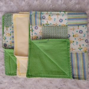 3 handmade burp cloths